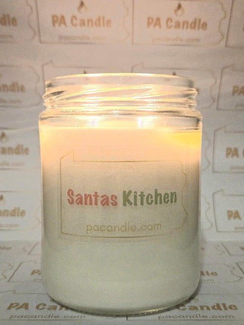 Santa’s Kitchen – All-Natural Soy Wax Candle | Warm Holiday Spices, Sugar Cookies & Christmas Cheer | PA Candle