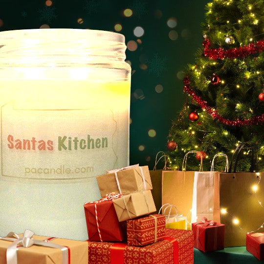 Santa’s Kitchen – All-Natural Soy Wax Candle | Warm Holiday Spices, Sugar Cookies & Christmas Cheer | PA Candle