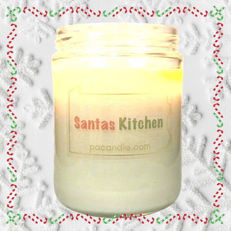 Santa’s Kitchen – All-Natural Soy Wax Candle | Warm Holiday Spices, Sugar Cookies & Christmas Cheer | PA Candle