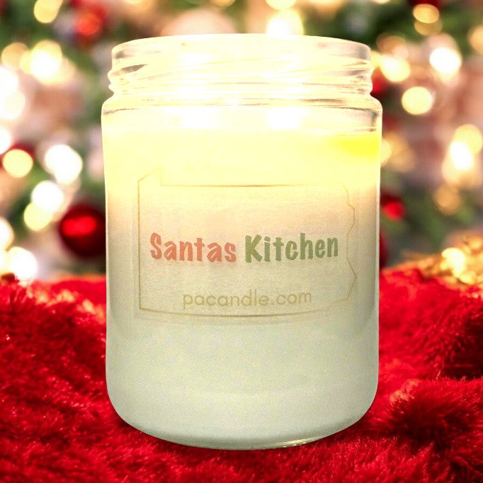 Santa’s Kitchen – All-Natural Soy Wax Candle | Warm Holiday Spices, Sugar Cookies & Christmas Cheer | PA Candle
